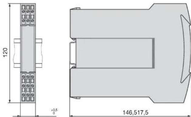 Camille Bauer Sineax B811 - Croquis d'encombrements - 1
