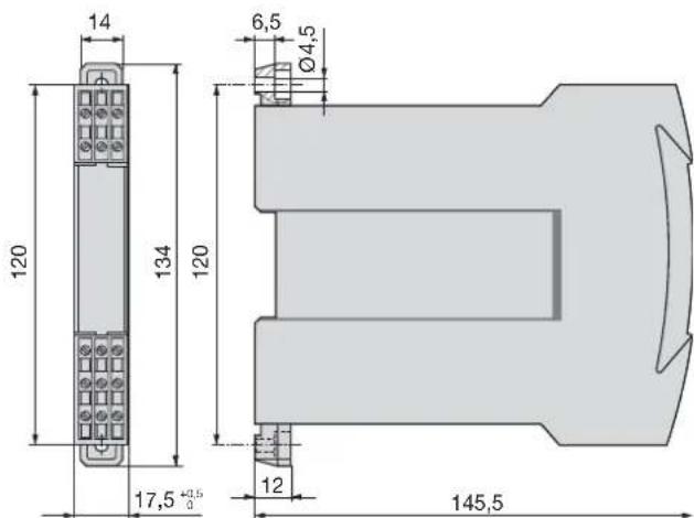 Camille Bauer Sineax B811 - Croquis d'encombrements - 2