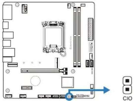 BIOSTAR H610MTE - CIO: 机箱打开警告接头 - 1