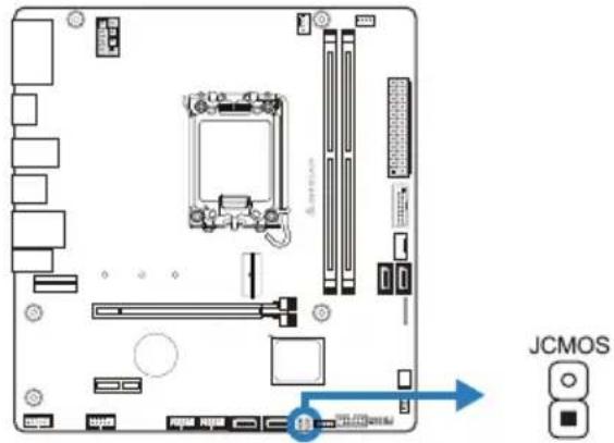 BIOSTAR H610MTE - JCMOS:清空CMOS跳线 - 1