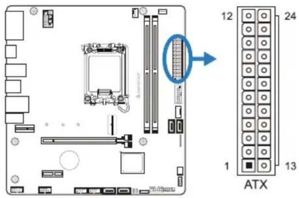 BIOSTAR H610MTE - ATX:ATX电源接口 - 1