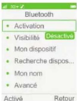 ORANGE Hapi 50 - Activier le Bluetooth Touches de navigation - 3