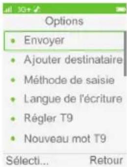 ORANGE Hapi 50 - Écrire/envoyer un SMS - 6
