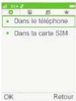 ORANGE Hapi 50 - Créer un contact Importer un contact de la carte SIM - 3