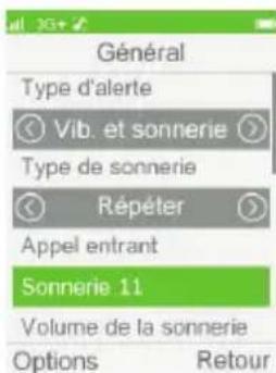 ORANGE Hapi 50 - Personnaliser la sonnerie - 5