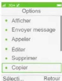 ORANGE Hapi 50 - Créer un contact Importer un contact de la carte SIM - 9