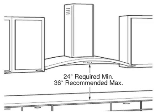 GE UVW7361SWSS - INSTALLATION CLEARANCES - 1