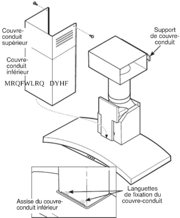GE UVW7361SWSS - Étape 7 : installation des couvre-conduits - 1