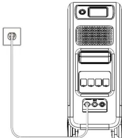 BLUETTI EP500 - Méthode de charge 1: branchement sur une prise murale (via un cable de charge AC) - 1