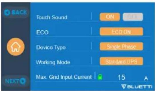BLUETTI EP500 - Activation de la fonction ASI - 1