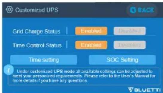 BLUETTI EP500 - 10.2.4.Customized UPS (ASI personnalisée) - 2