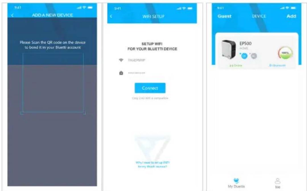 BLUETTI EP500 - Connexion au wifi - 2