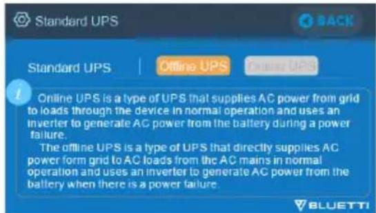 BLUETTI EP500 - Mode « Standard UPS » (ASI standard) - 2