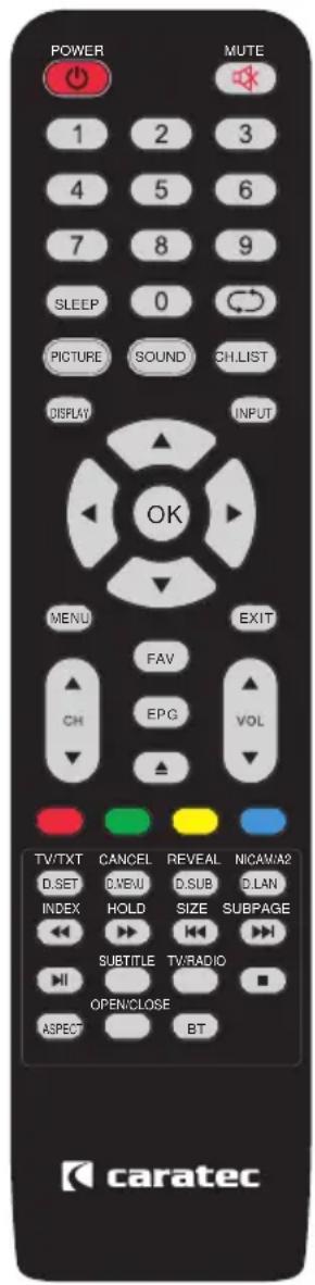 Caratec Vision CAV240XDB - Place batteries in the remote control - 1