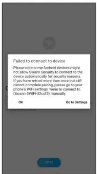 SWANN SONVK650KH4S4 - PROBLÉME « IMPOSSIBLE DE SE CONNECTER À L'APPAREIL » - 1