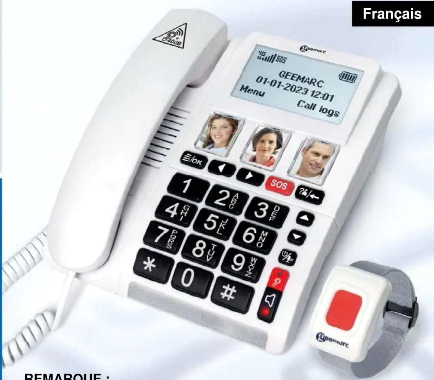 GEEMARC CL9000 - Téléphone 4G avec fonction d'expérience SOS - 1