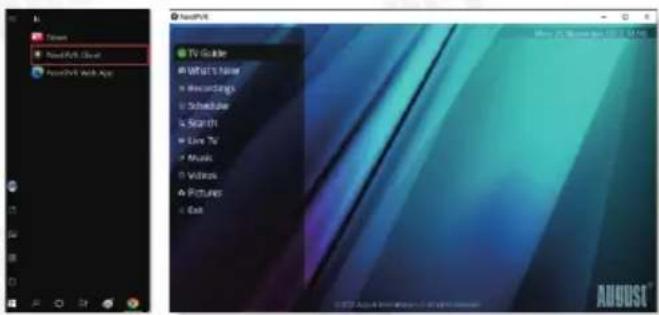 August DVBT202 - Utilisation du logiciel next PVR client - 1