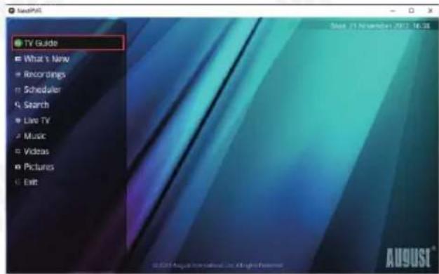 August DVBT202 - Utilisation du logiciel next PVR client - 5