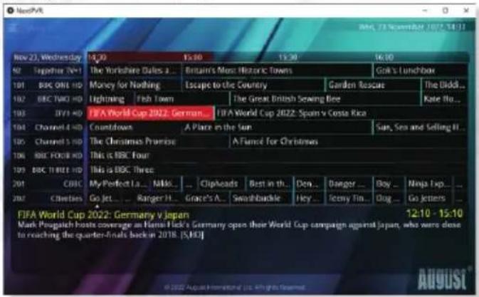 August DVBT202 - Utilisation du logiciel next PVR client - 8