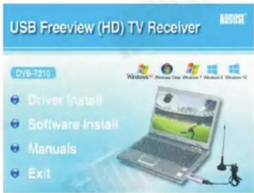 August DVBT210 - Installation du logiciel - 1