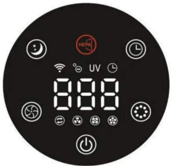 Clean Air Optima CA503B Compact Smart - Bedieningspaneel / bedieningsinstructies - 1