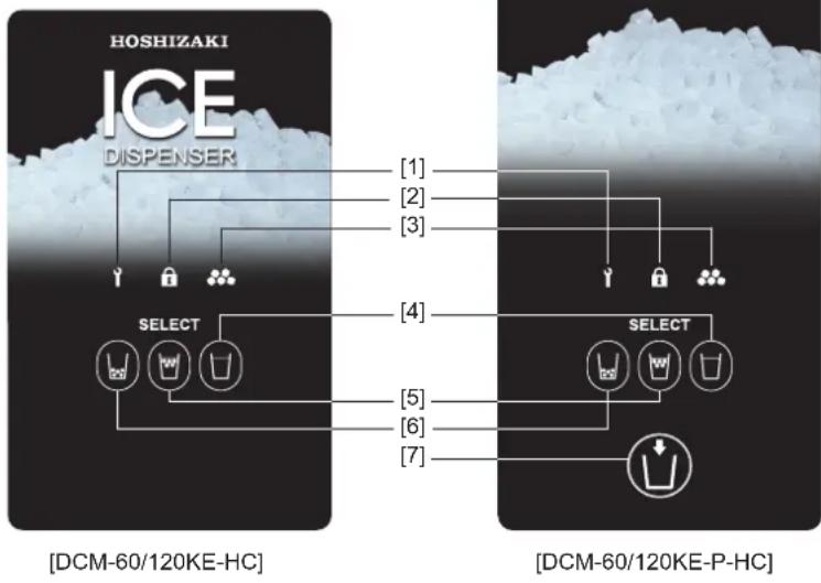 Hoshizaki DCM120KEPHC - Bedienungstafel - 1