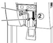 Hoshizaki DCM120KEPHC - [b] Pulizia e disinfezione giornaliere del pannello anteriore, della vaschetta, della levetta e dell'apertura di erogazione cubetti - 4