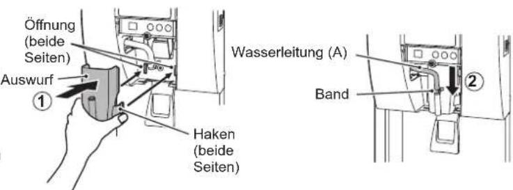 Hoshizaki DCM120KEPHC - [b] Reinigung/Desinfektion von Frontplatte, Auswurf, Druckhebel, Eisausgabe (täglich) - 3
