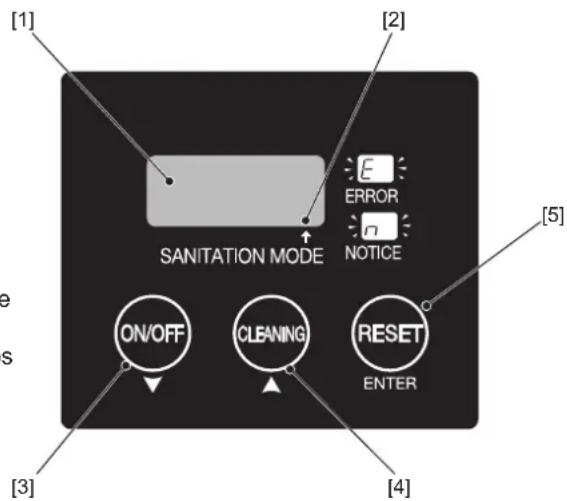 Hoshizaki KM60CHC - Panneau de commande - 1