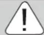 Warning symbols and pictograms for outdoor activities, including a person in a triangular warning sign, a van with a roof, a house with a roof, a tent with a tree, and a checkmark.