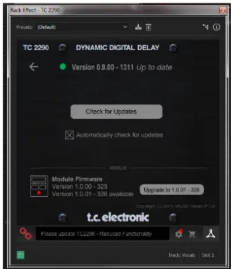 TC ELECTRONIC TC2290 NATIVE - Software-Updates der Hardwareeinheit (optional) - 1