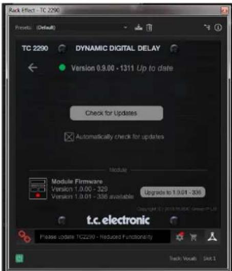 TC ELECTRONIC TC2290 NATIVE - Aktualizacja oprogramgowania jegnstki sprzejowej (opcjonalne) - 1