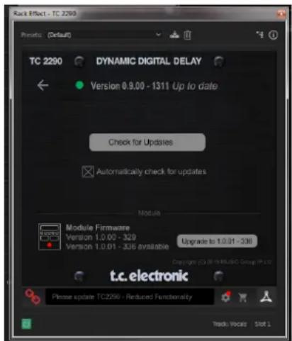 TC ELECTRONIC TC2290 NATIVE - Actualizaciones de software de launidad de hardware (optional) - 1
