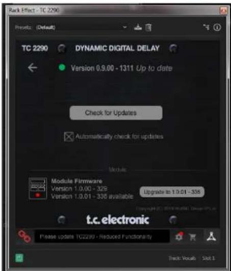 TC ELECTRONIC TC2290 NATIVE - Atualizações de software da equipe de hardware (optional) - 1