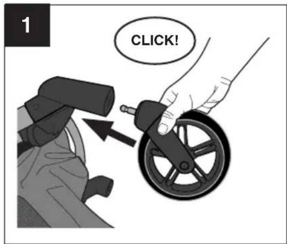 Evenflo Pivot Xpand - Assembling Your Stroller - Wheels - 1