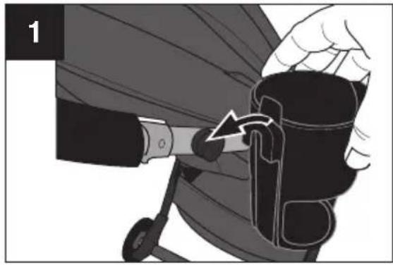 Evenflo Pivot Xpand - Utilisation de la poussette - Porte-gobete - 1
