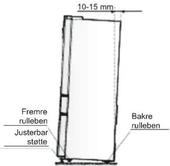 10-15 mm Fremre rulleben justerbar støtte Bakre rulleben