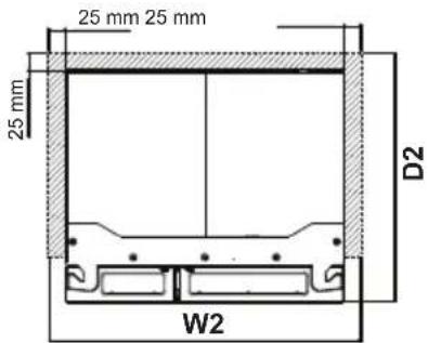 25 mm 25 mm 25 mm D2 W2