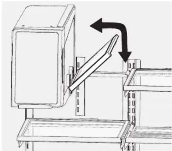 ELECTROLUX LLI9VE54X0 - To adjust flip shelf: - 1
