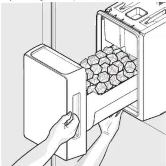 ELECTROLUX LLI9VE54X0 - Remove and empty the ice bin if: - 1