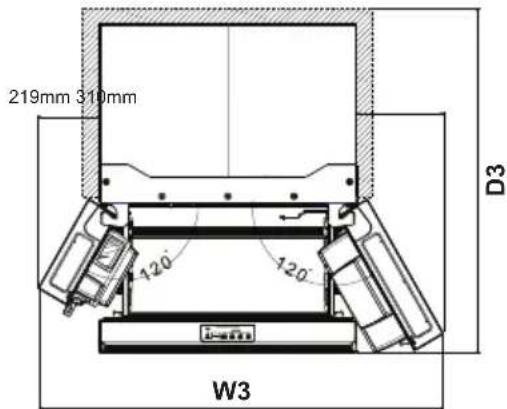 219mm 310mm 120° 120° D3 W3