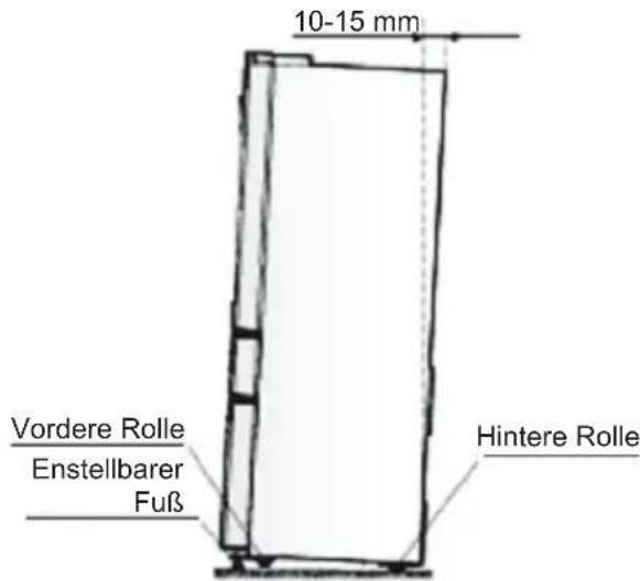 10-15 mm Vordere Rolle Enstellbarer Fuß Hintere Rolle