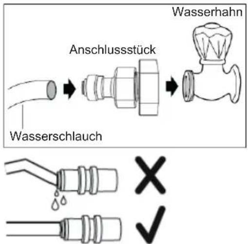 Wasserschlauch Anschlussstück Wasserhahn X ✓