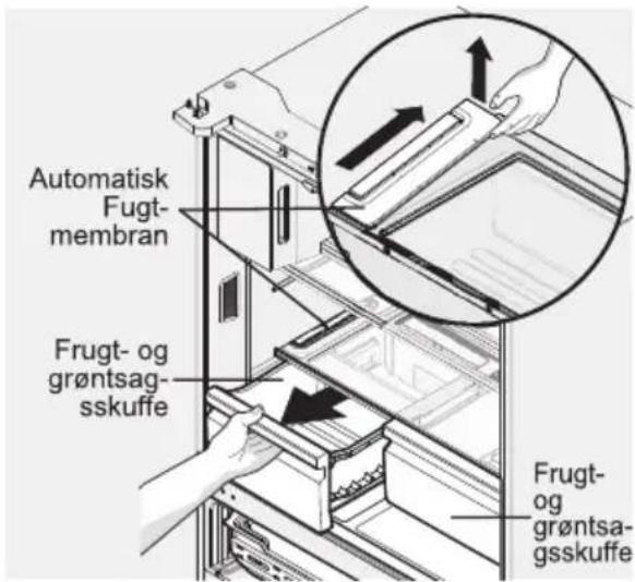 ELECTROLUX LLI9VE54X0 - Slik fjerner du automatisk luft-fuktighetskontrollmembranen: - 1
