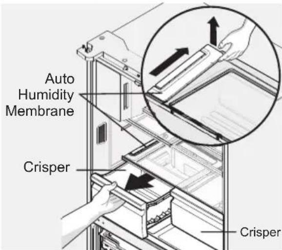 Auto Humidity Membrane Crisper Crisper