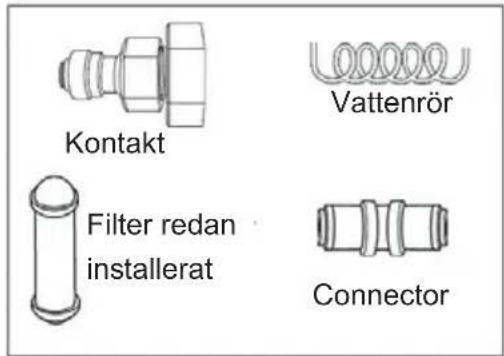 Kontakt Vattenrör Filter redan installerat Connector