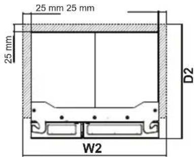 25 mm 25 mm 25 mm D2 W2