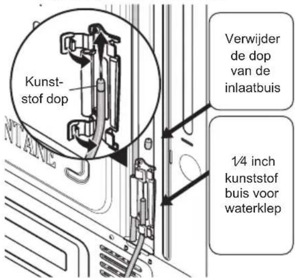Kunst- stof dop Verwijder de dop van de inlaatbuis 1/4 inch kunststof buis voor waterklep