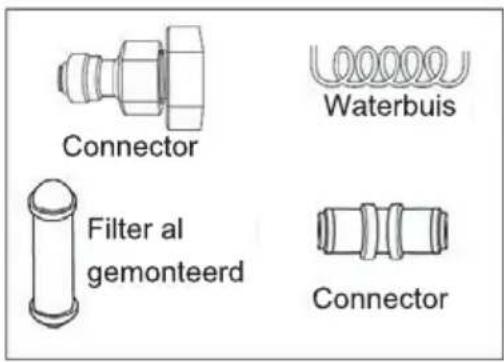 Connector Waterbuis Filter al gemonteerd Connector