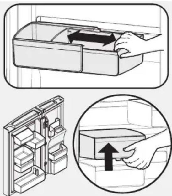 ELECTROLUX LLI9VE54X0 - Pour déplacer un balconnet de rail en rail : - 1